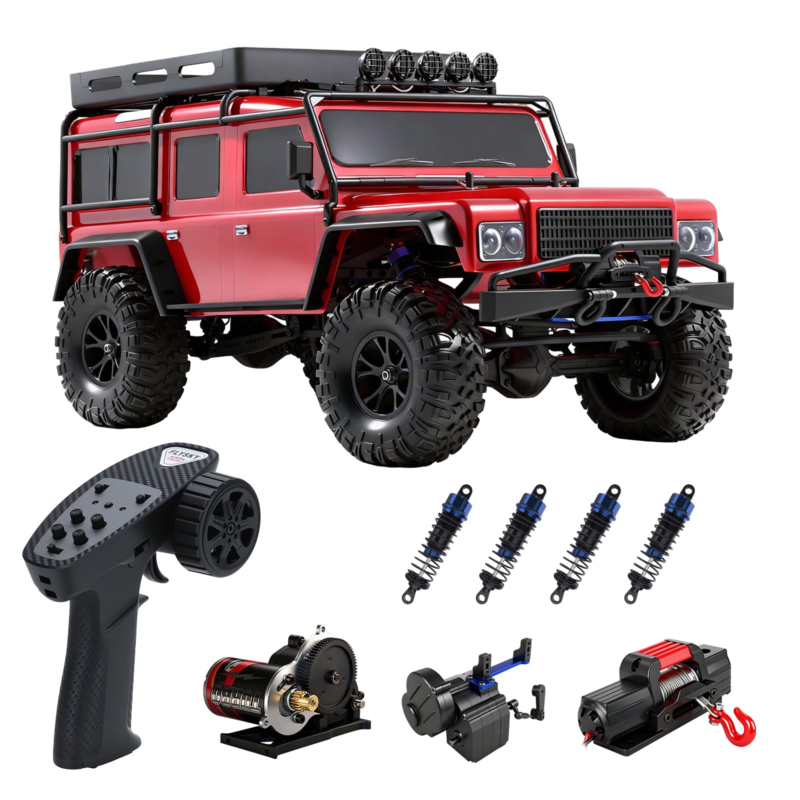 BF-4J Two Speed ββ1/10 Scale 4WD Off-road Electric RC Crawler 2.4G 5CH 3-in-1 Trail RC RTR #RH1055