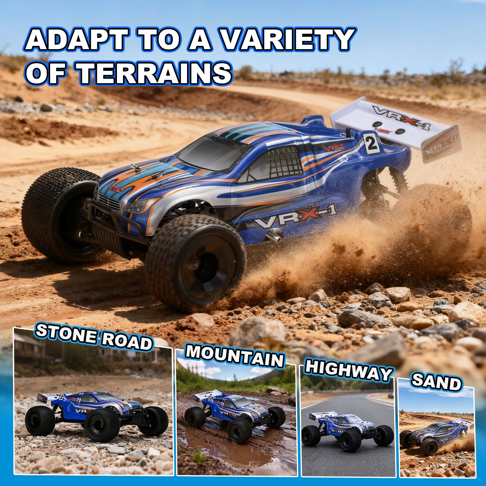 VRX-1 1:8 Scale 4WD off road Nitro Powered RC Truggy #RH801