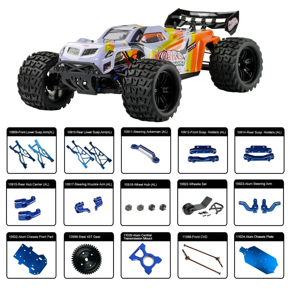 RC Car Upgrade Spare Parts For VRX Racing Cobra RH818 Replacement Parts For RC Truggy