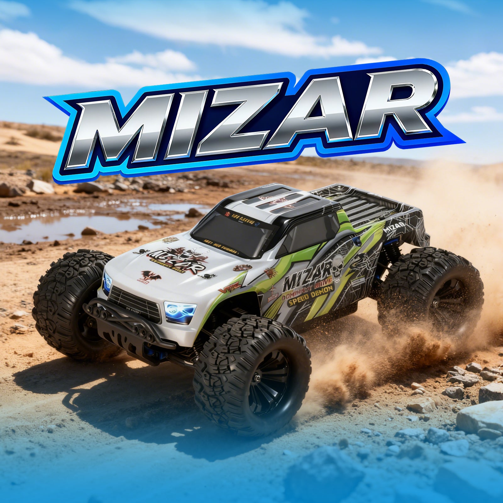 MIZAR 1/10 Scale 4WD Off-road Electric RC Truck 2.4G Brushless High Speed ​​RTR #RH1072