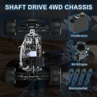 VRX-1 1:8 Scale 4WD off road Nitro Powered RC Truggy #RH801