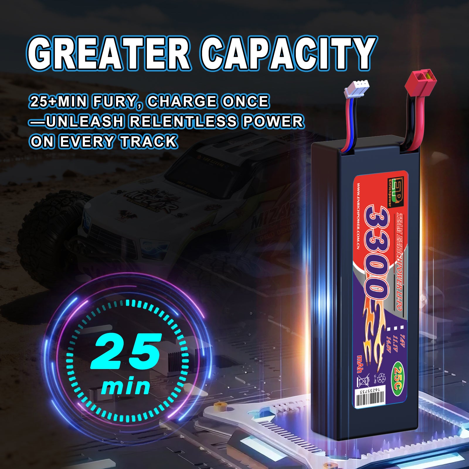 MIZAR 1/10 Scale 4WD Off-road Electric RC Truck 2.4G Brushless High Speed ​​RTR #RH1072