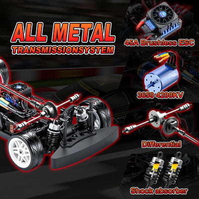 [Shipped from US]WYVERN 1/10 Scale 4WD On-road Electric RC Touring 2.4G Brushless High Speed RTR #RH1026