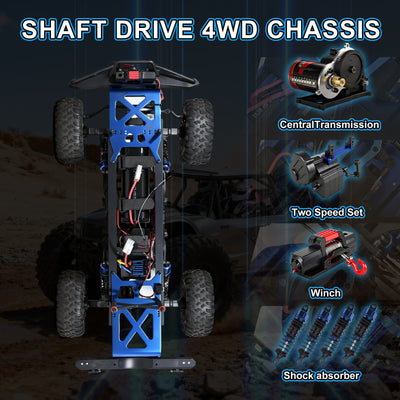 BF-4J Two Speed ​​1/10 Scale 4WD Off-road Electric RC Crawler 2.4G 5CH 3-in-1 Trail RC RTR #RH1055