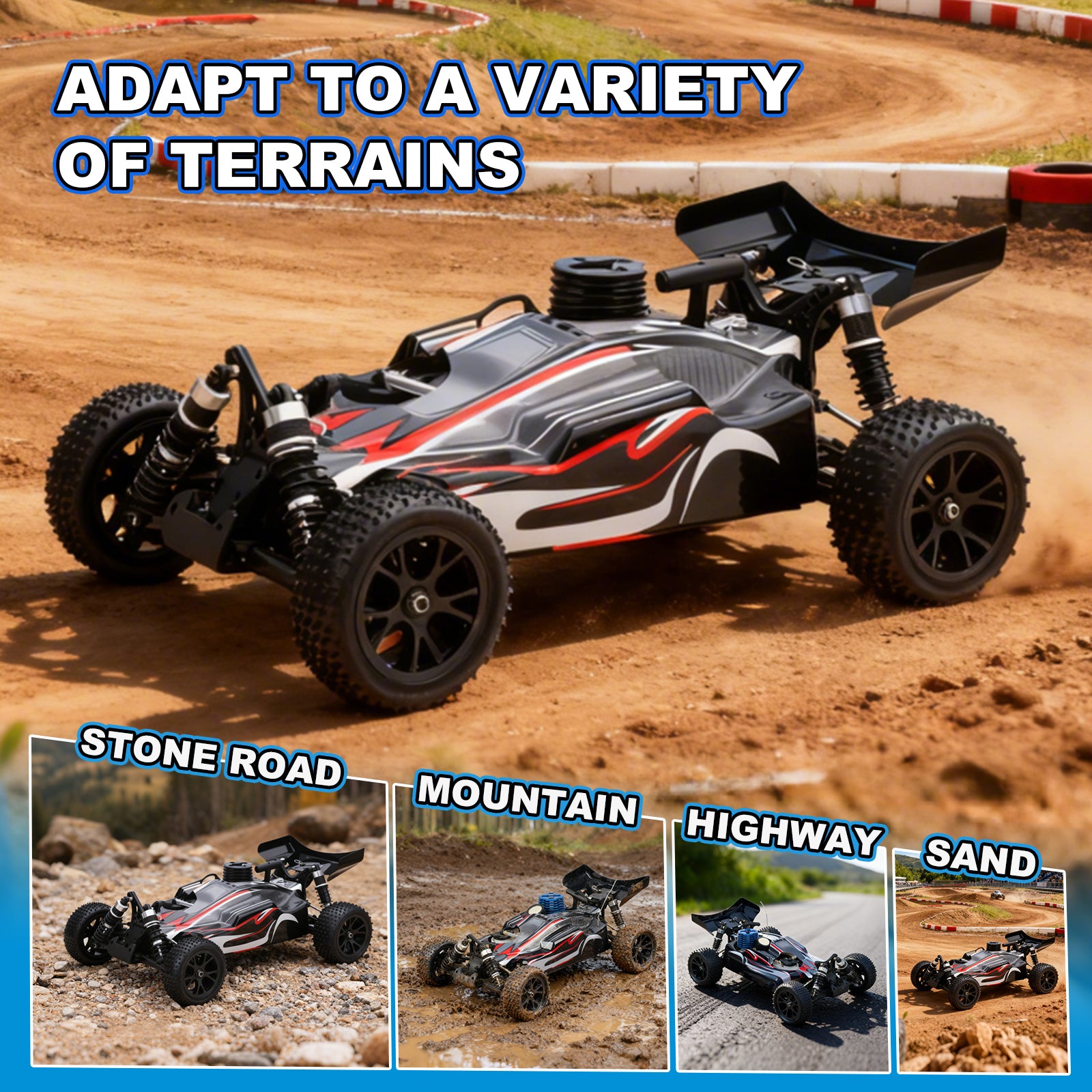 SPIRIT Nitro VRX RACING 1:10 Scale 4WD Nitro Powered RC Car #RH1006