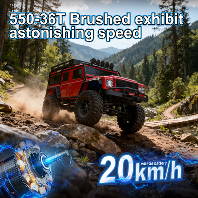 BF-4J Two Speed ​​1/10 Scale 4WD Off-road Electric RC Crawler 2.4G 5CH 3-in-1 Trail RC RTR #RH1055