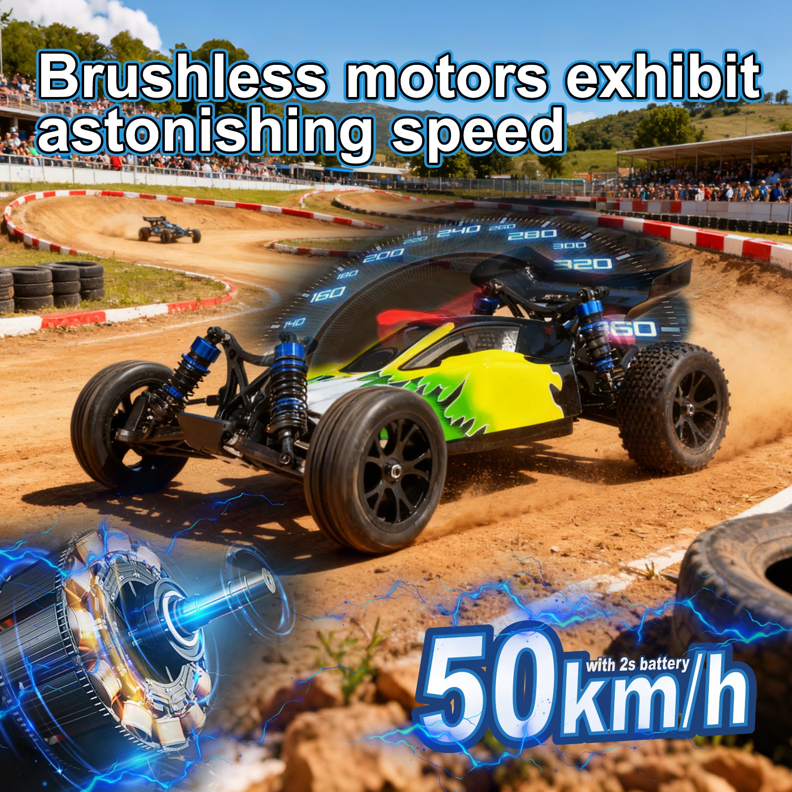 BULLET VRX RACING 1/0 Scale 2WD High Speed Electric RC Car #RH2012