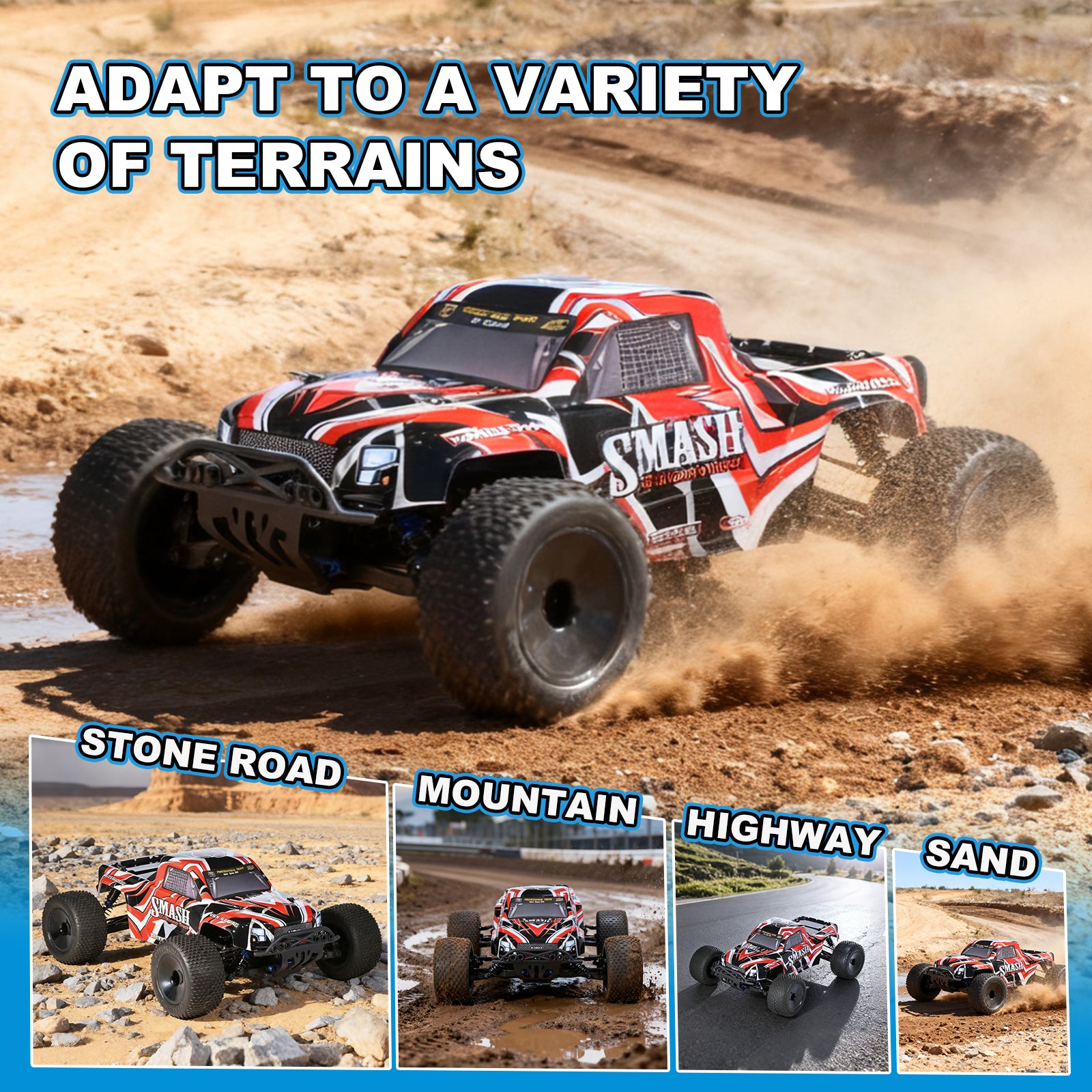 SMASH VRX RACING 1/10 Scale 4WD High Speed Electric RC Car #RH1066