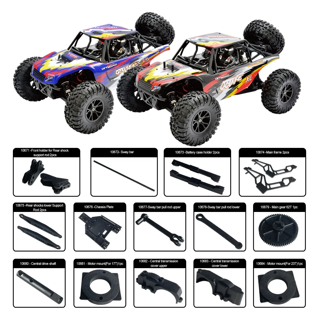 Replacement Parts For Vrx racing Backbone 1/10 Scale Octane RC Car RH1043